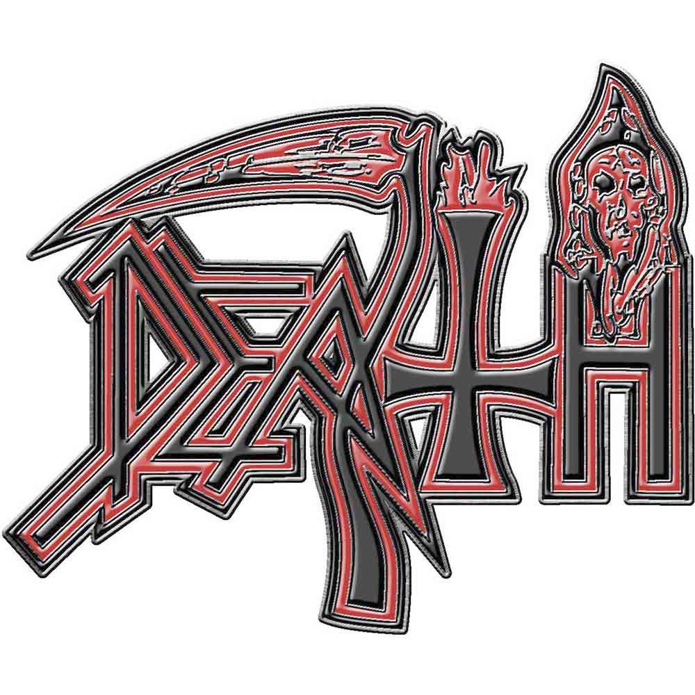 Death - Human Logo Pin - Zwart/Rood